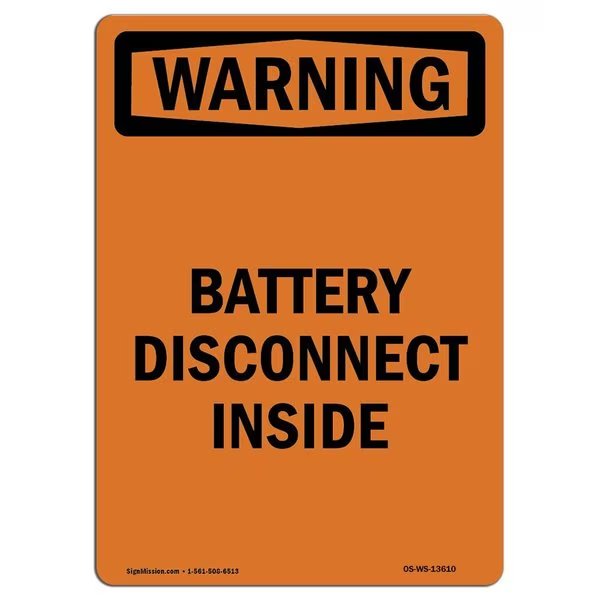 Safety Sign, OSHA WARNING, 24